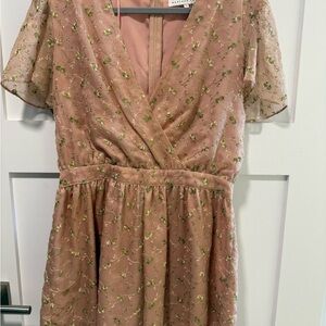 Endless Rose Pink and Gold Floral Romper